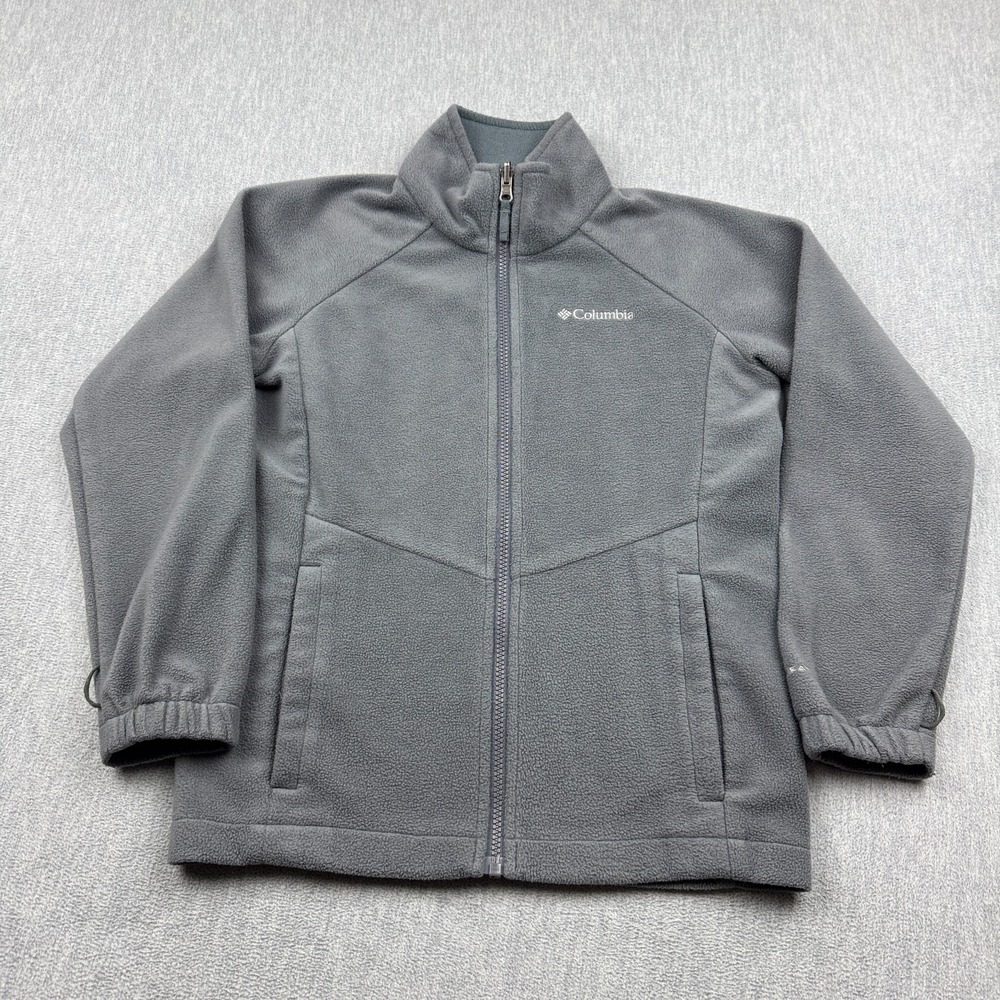 Columbia Jacket Youth 10/12 Medium Gray Interchange Inner Coat Fleece **READ